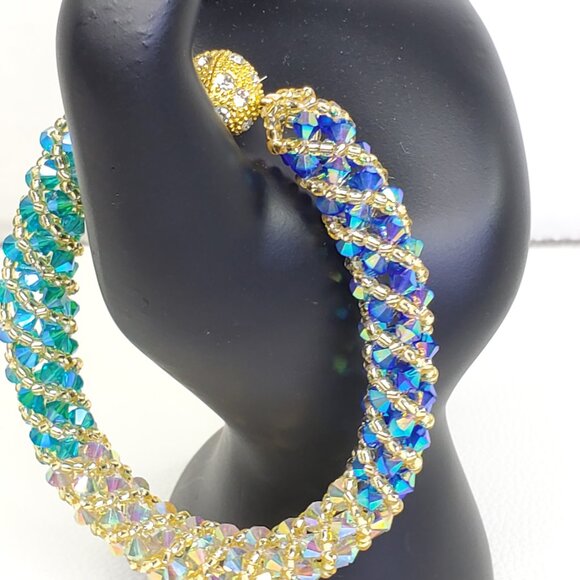 Multi Color Crystal Bracelet Beaded Bracelet - Picture 5 of 12